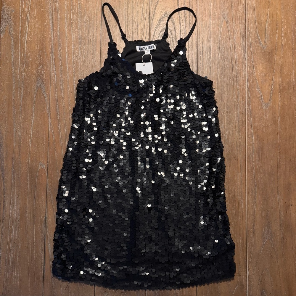 Walter Baker Black Sequin Dress